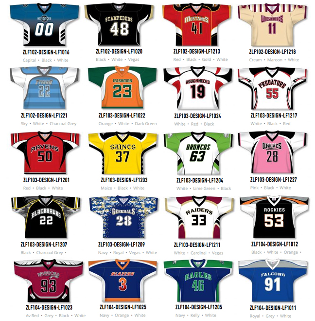 Lacrosse Jerseys by Athletic Knit, JERSEYS UNLIMITED offers blank