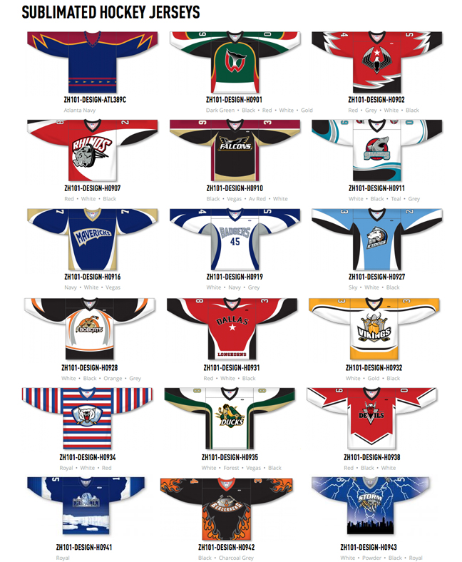 AthleticKnit: Customise online your hockey jerseys and team apparel