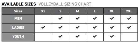 Athletic Knit Sizing Chart